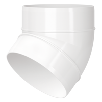 Kunststoffrohre - Luftverteilelemente - Series Vents Plastivent 45° bend for round ducts