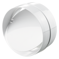 Kunststoffrohre - Luftverteilelemente - Series Vents Plastivent Connector with backdraft damper for round ducts