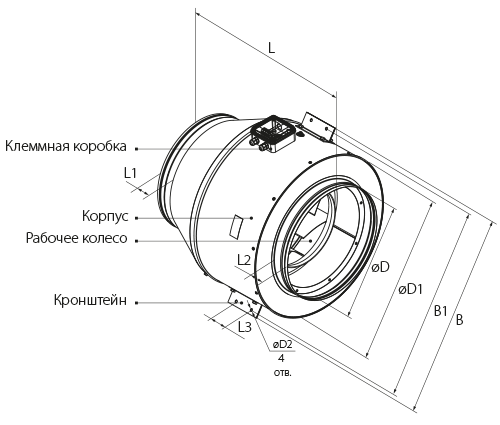 Вентс ВКМС 315 ЕС - Размеры