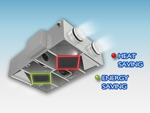 Take advantage of the double benefit from the new suspended AHU VENTS with heat recovery