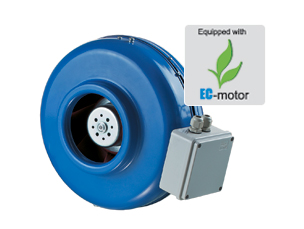 High-efficient EC motors in inline centrifugal fans VENTS VKM EC