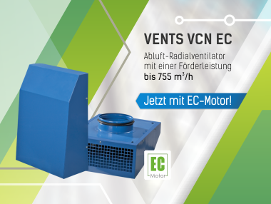 Gerne präsentieren wir Ihnen einen neuen Ventilator mit EC-Motor