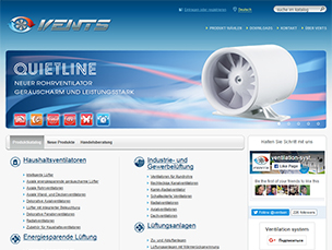 VENTS company website now available in German