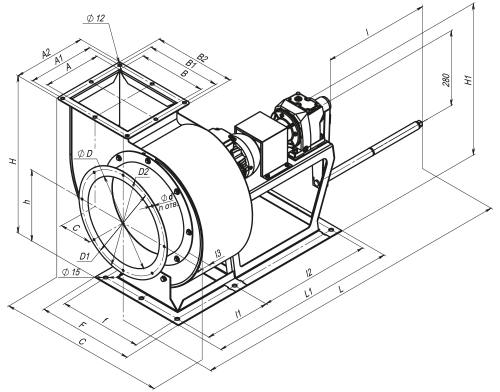 Vents ERV-315-2D - Dimensions