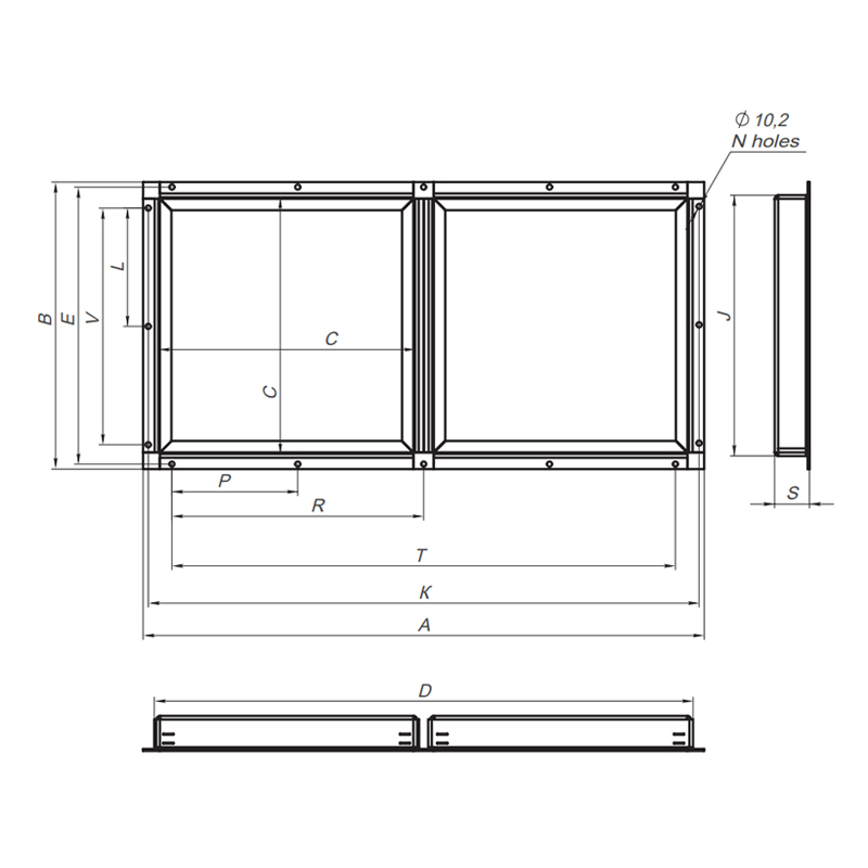 Vents RMF-3 - Dimensions