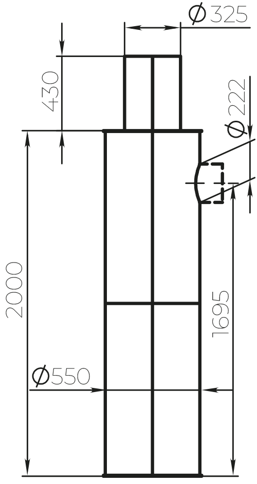 Vents RK-0.5-V - Dimensions