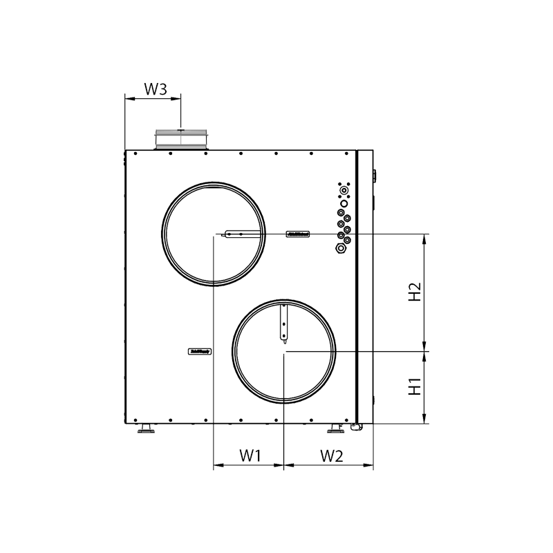 Vents VUER 701 H EC L A21 - Dimensions