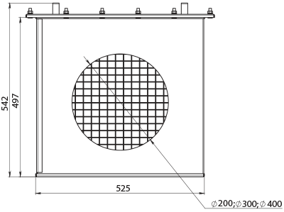 Vents KZF-DN300 - Dimensions