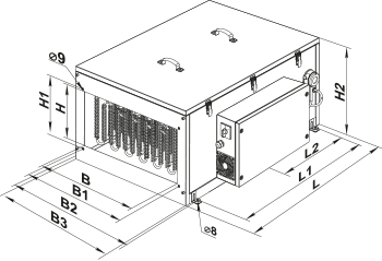 Vents MPA 800 E1 LCD - Dimensions