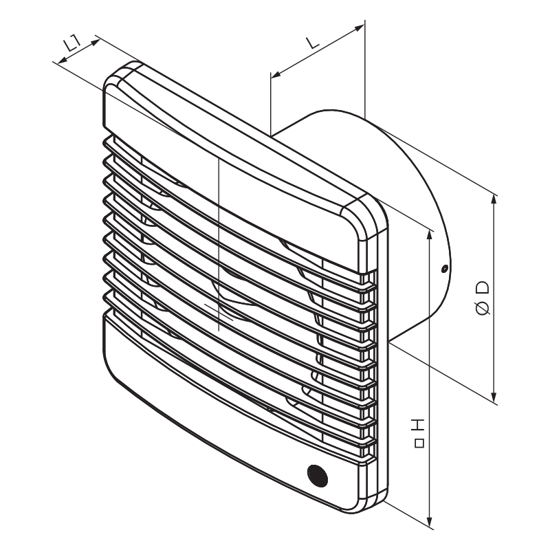 Vents 100 M EC - Dimensions