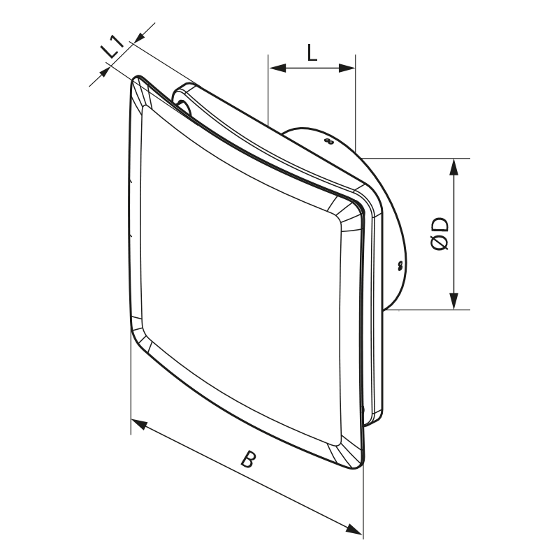 Vents 100 Evo EC Q black - Abmessungen