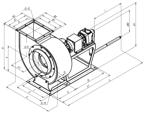 Vents ERV-400-4D - Dimensions