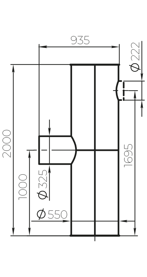 Vents RK-0.5-H - Dimensions