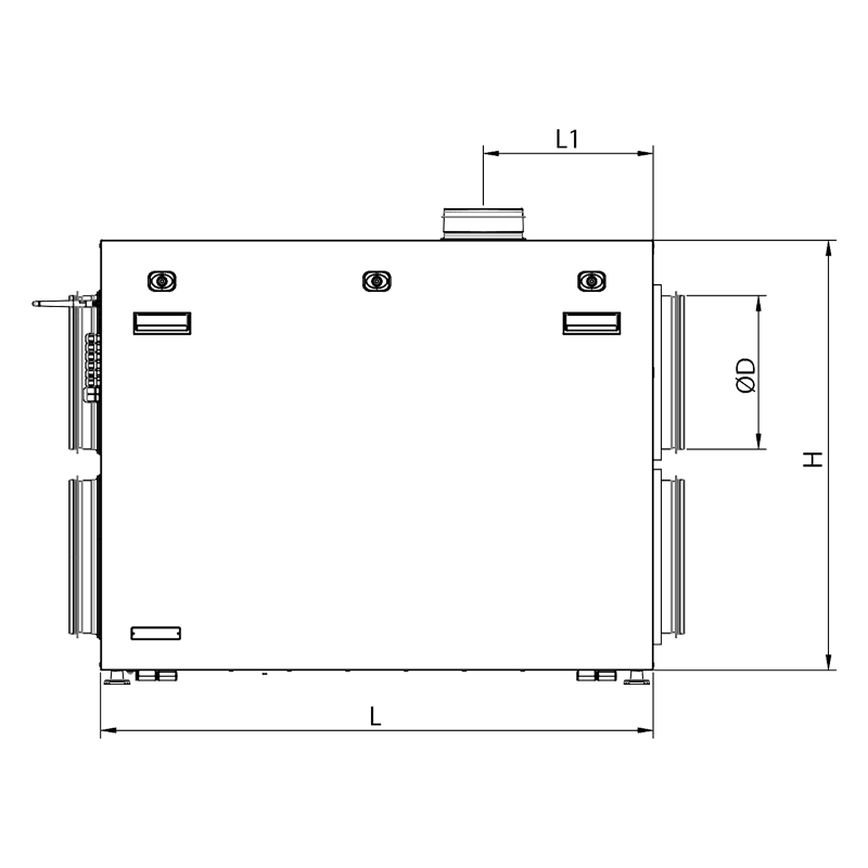 Vents VUER 701 H EC L A21 - Dimensions