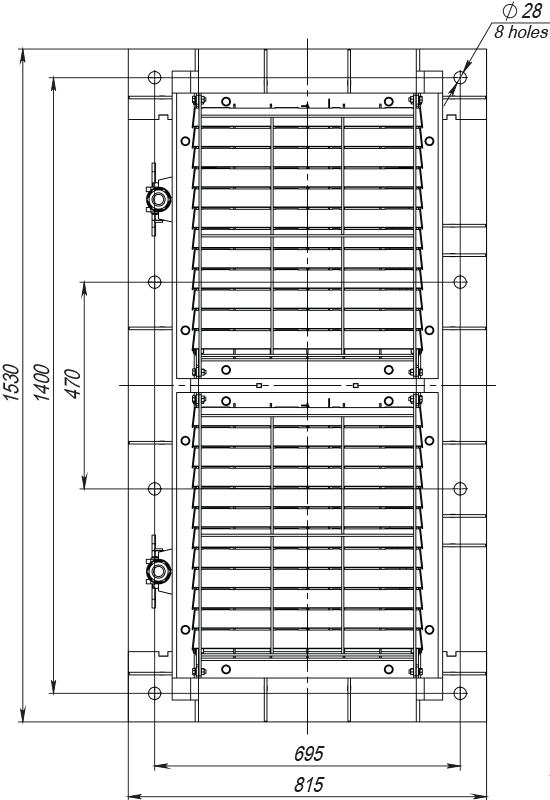 Vents UZR-815x1530 - Dimensions
