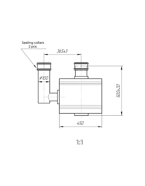 Vents FPU-200 - Dimensions