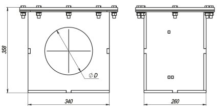 Vents KZR-S-DN180 - Dimensions