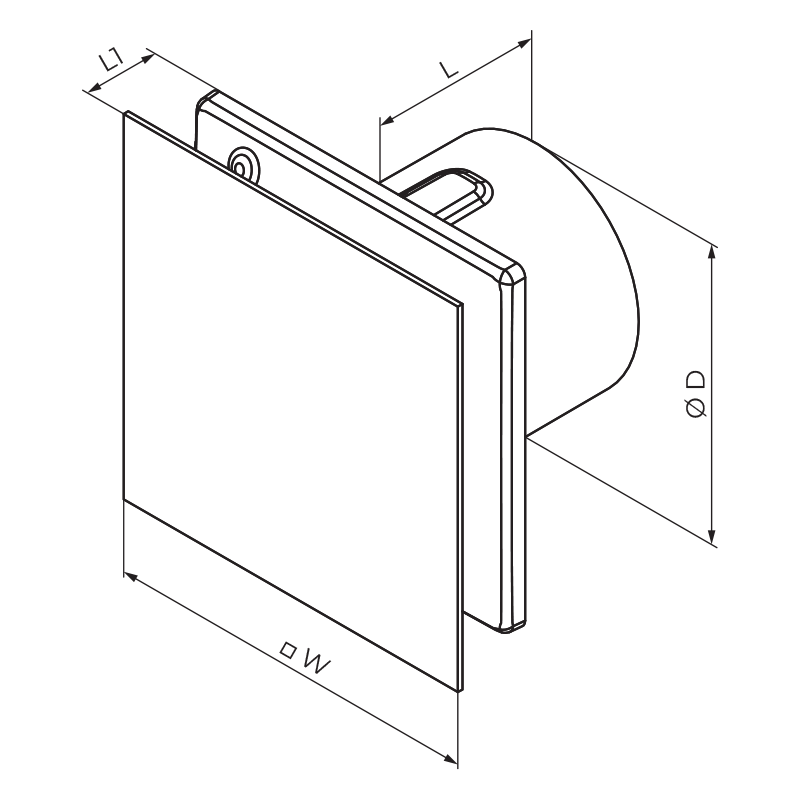 Vents 100 Solid One EC - Dimensions