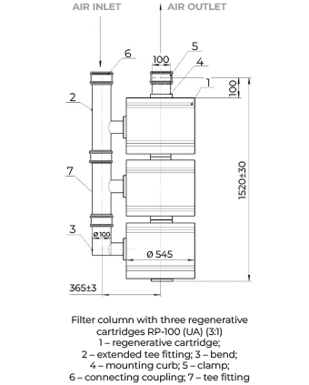 Vents RP-100 - Dimensions