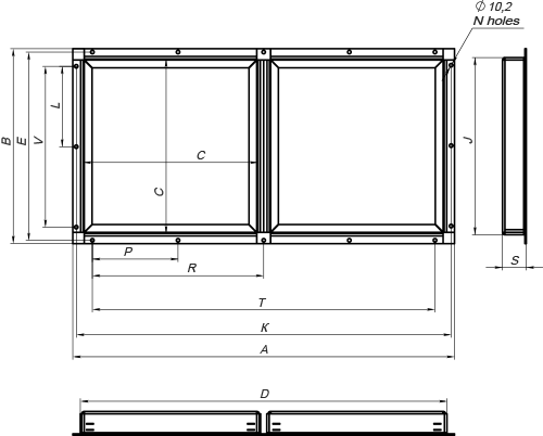 Vents RMF-4 - Dimensions