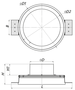 Vents DP-RC 125 MF - Dimensions