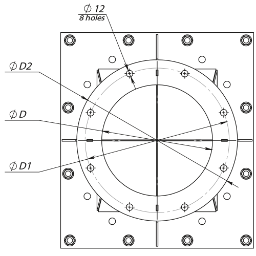 Vents KPZ-S-DN180 - Dimensions