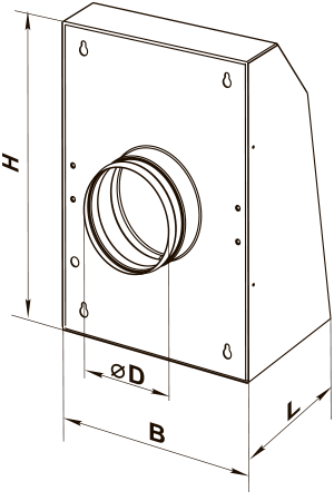 Vents VCN 160 K - Dimensions