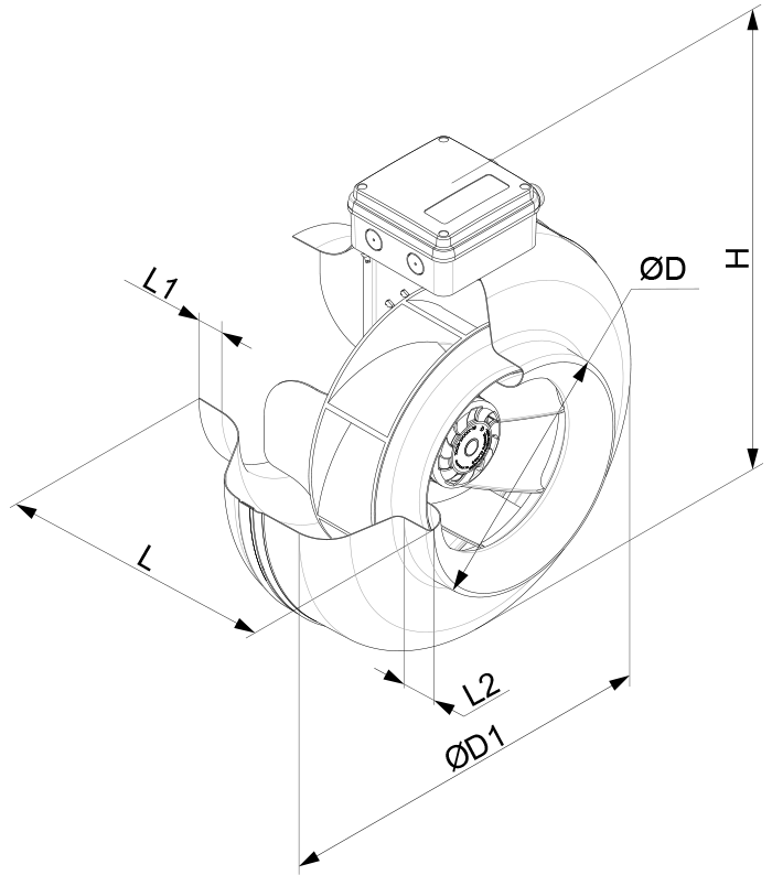 Vents VKMz 160 EC - Abmessungen