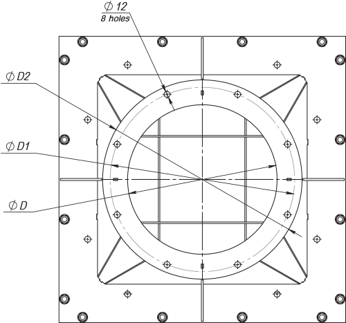 Vents KPZ-M-DN300 - Dimensions