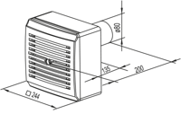 Einrohr - Kleinraum-Radialventilatoren - Vents VN-B 80 I