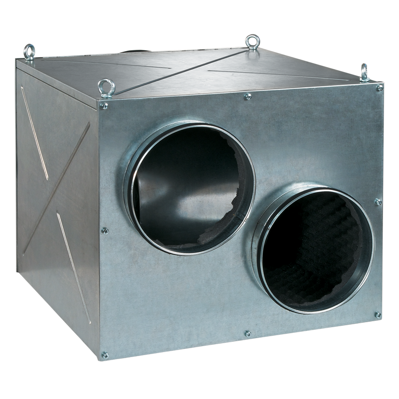 Vents KSD 315/250x2-4E - Radialer Rundrohrventilator mit wärme- und schallisoliertem Gehäuse