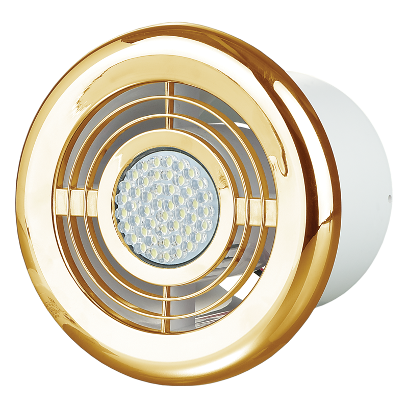 Вентс ФЛ 100 LED4 золото 7К (12 В/50 Гц) - Приточно-вытяжные диффузоры пластиковые с подсветкой