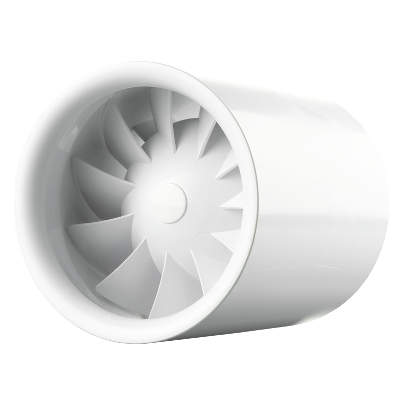 Vents Quietline 125 - Brand new low-noise axial inline fans, for exhaust or supply ventilation with superior capacity