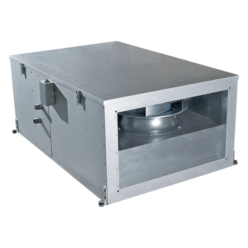 Vents PA 03 W4 LCD - Zuluftanlagen für Deckenmontage im schall- und wärmeisolierten Gehäuse, mit Warmwasser- oder Elektro-Heizregister