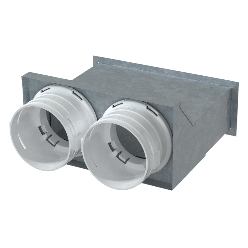 Vents FlexiVent 0832234x70/90x2 - For supply and exhaust systems in residential premises. Connecting the ventilation grille to ∅ 90 mm ducts