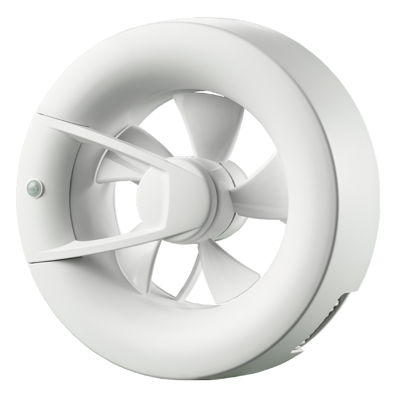 Vents Arc white - Intelligenter, geräuscharmer Ventilator mit voreingestellten Betriebsarten für Abluftlüftung, geeignet für Zone 1