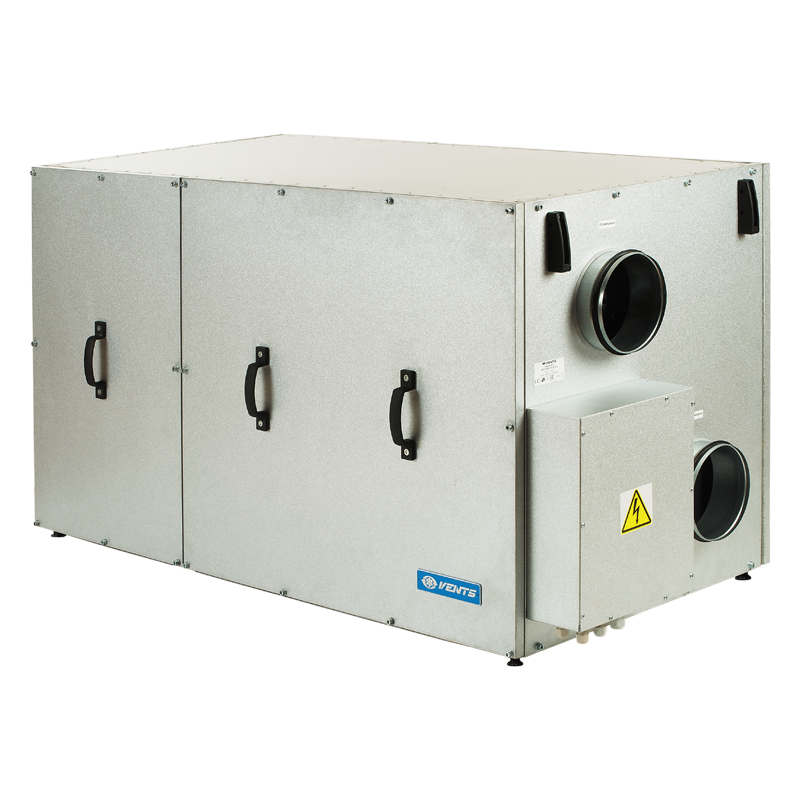 Vents VUTR 900 TH EH EC A18 - The heat recovery air handling units in sound- and heat-insulated casings are equipped with a rotary heat exchanger and a built-in heat pump