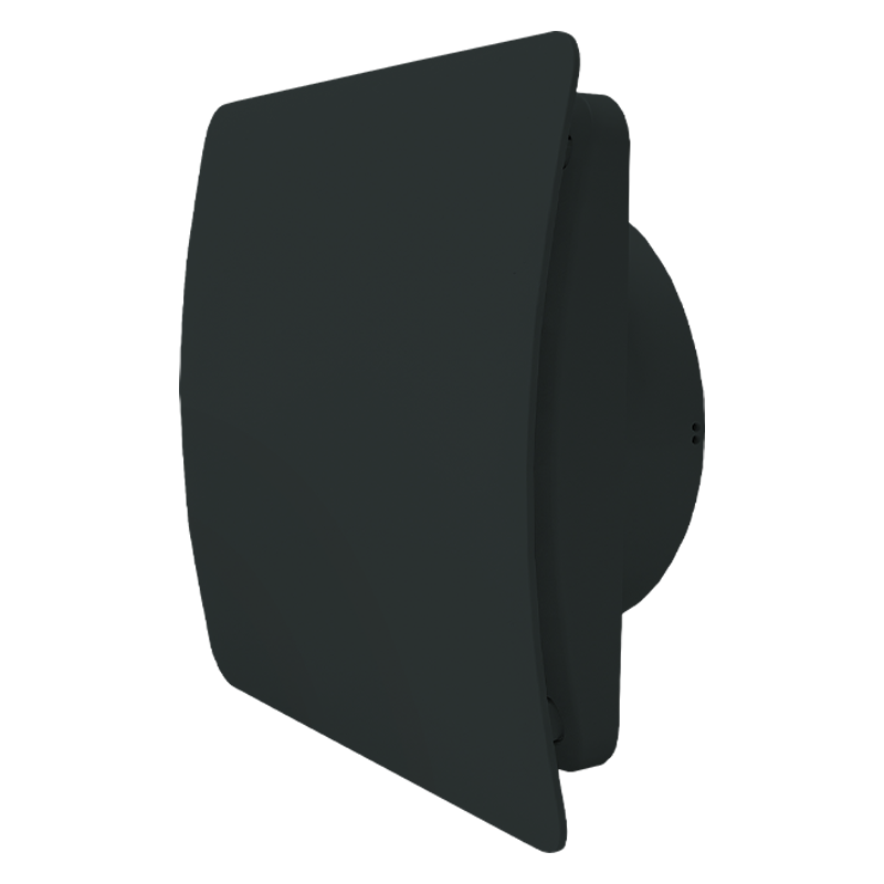 Vents 100 Evo EC Q black - Dekorative Axialventilatoren mit dekorativer Frontplatte, ausgestattet mit energieeffizienten EC-Motoren