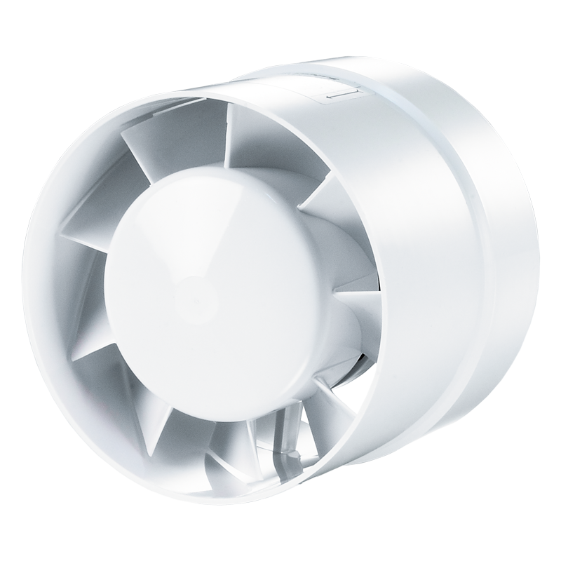 Vents 125 VKO turbo - Axial inline fans, for exhaust or supply ventilation