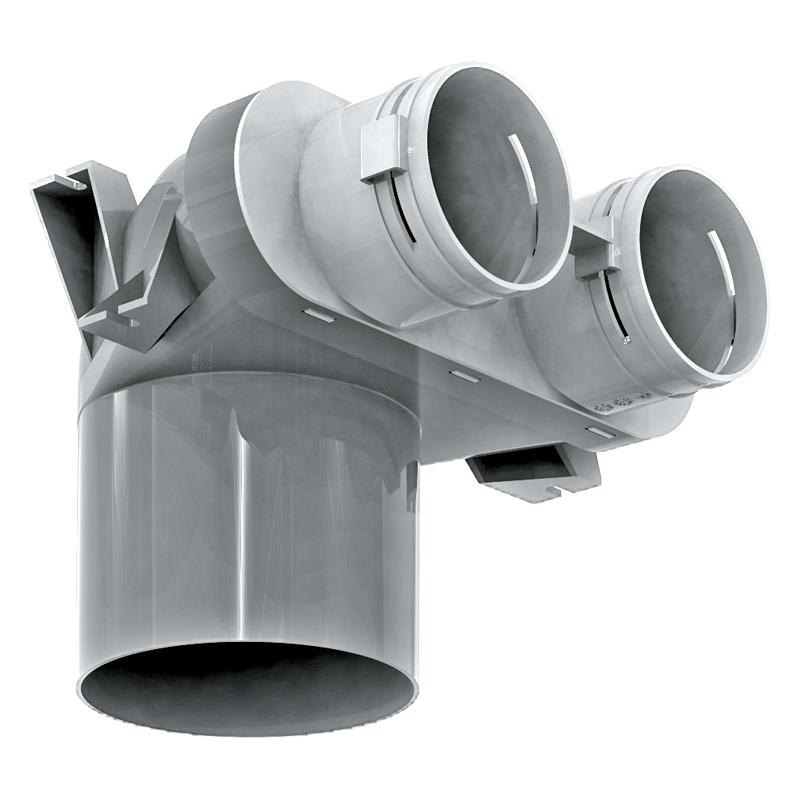 Серия Вентс Пленумы 75 мм - Система 75 - Система полужестких воздуховодов