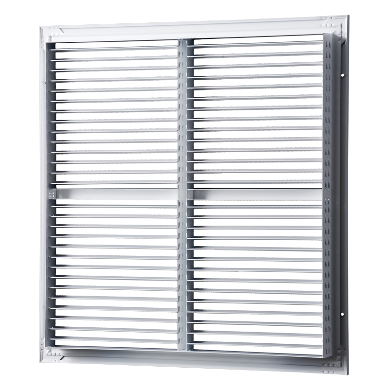 Vents ONK 500x500 - Single-row sectional ventilation grille with fixed vanes