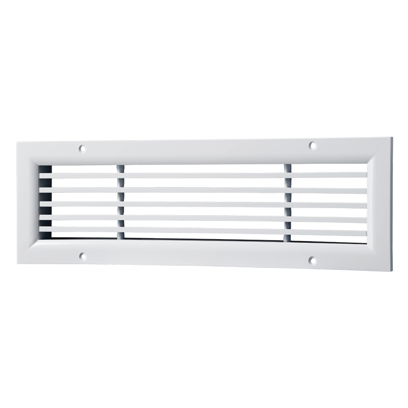 Vents ONL 800x850 - Single-row linear horizontal ventilation grille with fixed vanes