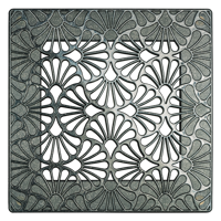 Grilles - Air distribution - Vents Art-Deco Flora 200х200 Grey Shine